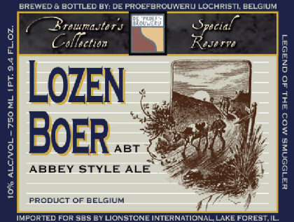 De Proef Lozen Boer beer Label Full Size