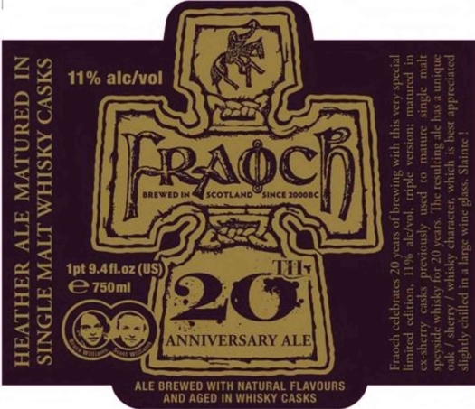 Heather Ales Fraoch 20th Anniversary Ale beer Label Full Size