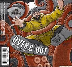 Fish Tale Over & Out Oatmeal Stout beer Label Full Size