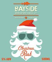 Bayside Christmas Rush Chocolate Mint Ale beer Label Full Size