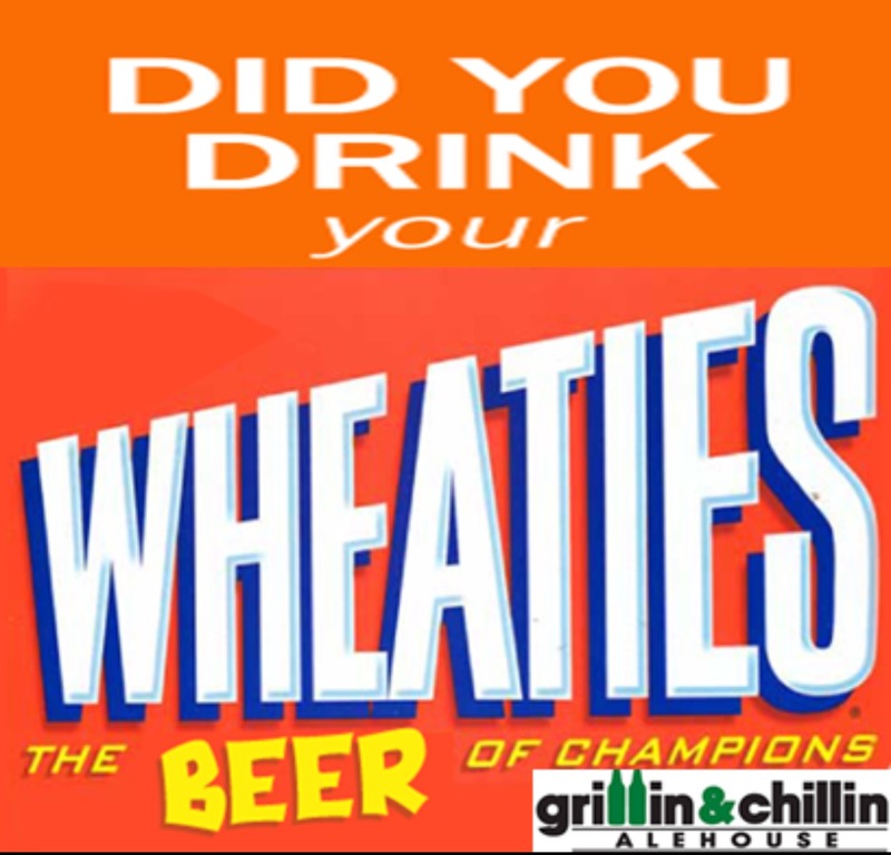 Drake's Grillin & Chilln Drink Your WHEATIES beer Label Full Size