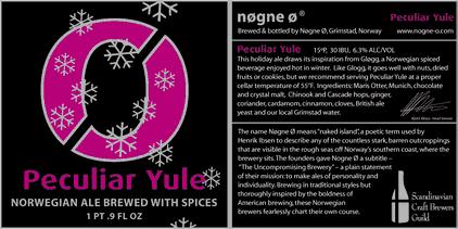Nøgne Ø Peculiar Yule 2008 beer Label Full Size