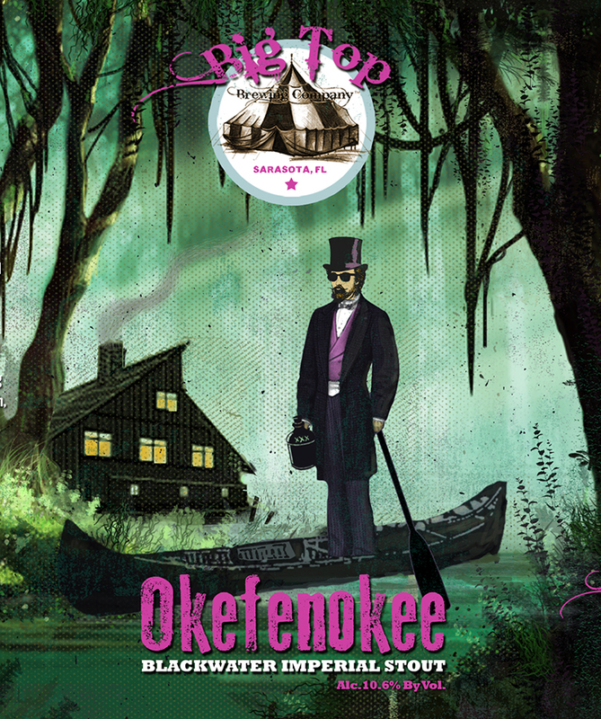 Big Top Okefenokee Imperial Stout beer Label Full Size