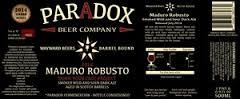 Paradox Maduro Robusto beer Label Full Size