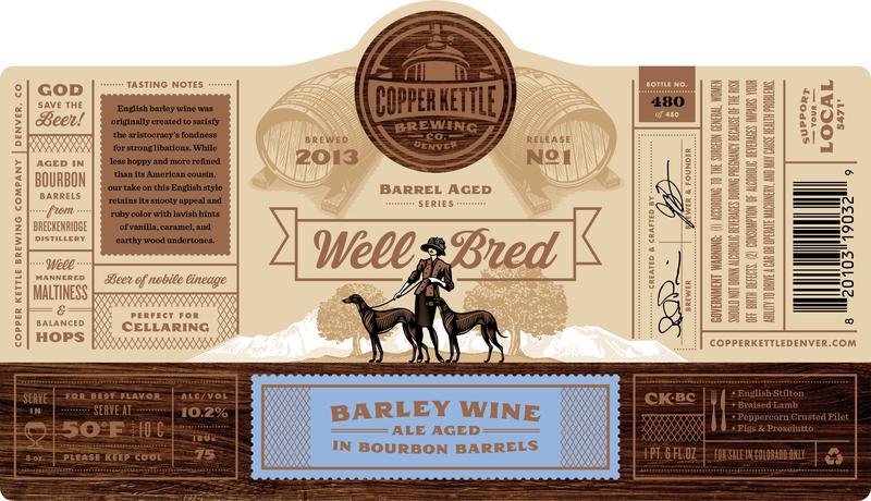 Copper Kettle Well Bred beer Label Full Size
