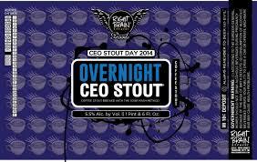 Right Brain Overnight CEO beer Label Full Size