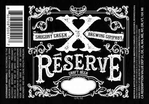 Saucony Creek xReserve Beer 04-2014 beer Label Full Size