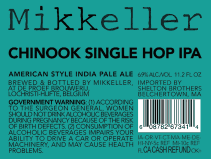 Mikkeller Single Hop Chinook beer Label Full Size