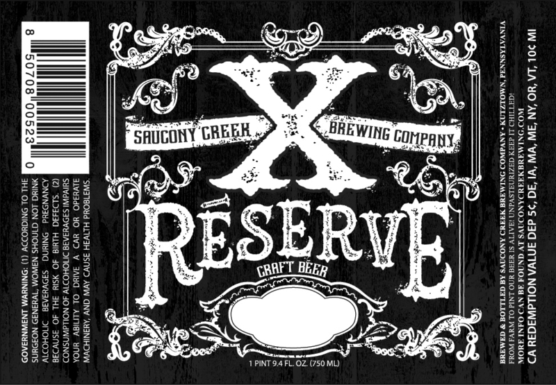 Saucony Creek xReserve Beer 03-14:Belgian-Style Double IPA beer Label Full Size