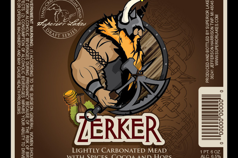 Superior Lakes Zerker beer Label Full Size