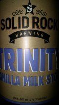 Solid Rock Trinity Vanilla Stout beer Label Full Size