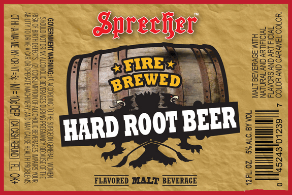 Sprecher Fire Brewed Hard Root Beer beer Label Full Size