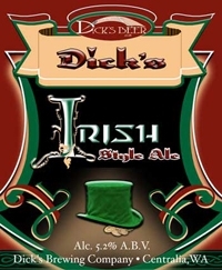 Dick's Irish Ale Dry Hopped beer Label Full Size