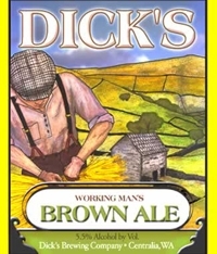 Dick's Working Man's Brown Ale beer Label Full Size