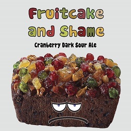 Hailstorm Fruitcake And Shame beer Label Full Size