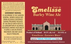 Emelisse Barley Wine beer Label Full Size