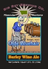 Big Sky Olde Bluehair Barleywine 2012 beer Label Full Size