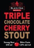Black Oak Triple Chocolate Cherry Stout beer Label Full Size
