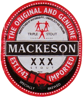 Mackeson XXX Stout beer Label Full Size