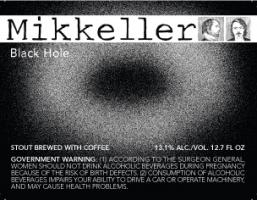 Mikkeller Black Hole Barrel Aged Rum beer Label Full Size