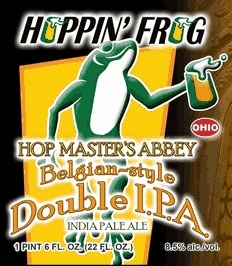 Hoppin’ Frog Hop Master's Abbey beer Label Full Size