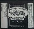 Back Road Millennium Lager beer