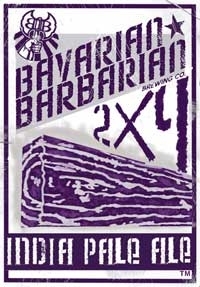 Bavarian Barbarian 2x4 IPA beer Label Full Size