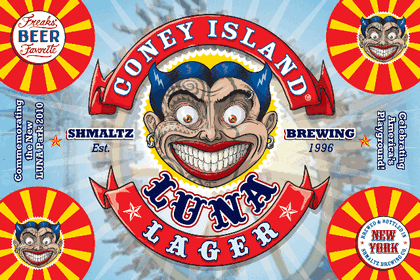 Shmaltz Coney Island Luna Lager beer Label Full Size