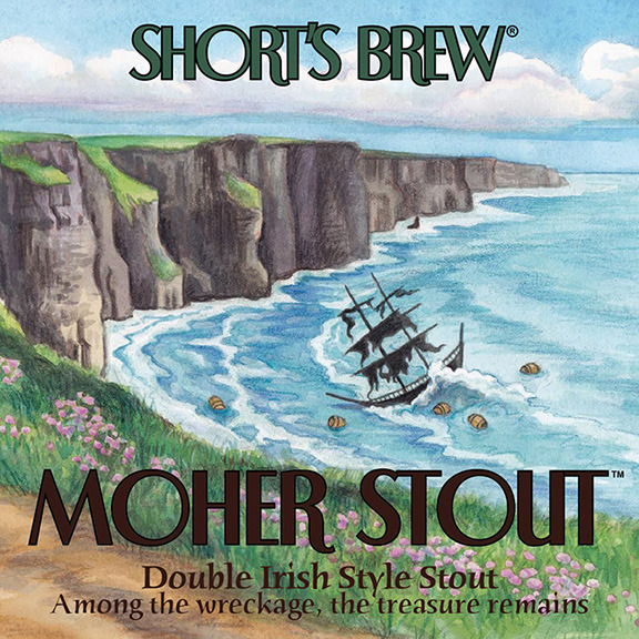 Short's Moher Export Stout with Charred Oak beer Label Full Size