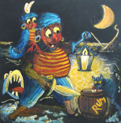 Hornbeer Caribbean Rum beer Label Full Size