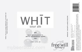 Free Will Whit aged in French Oak and Red Cranberries 2014 beer Label Full Size