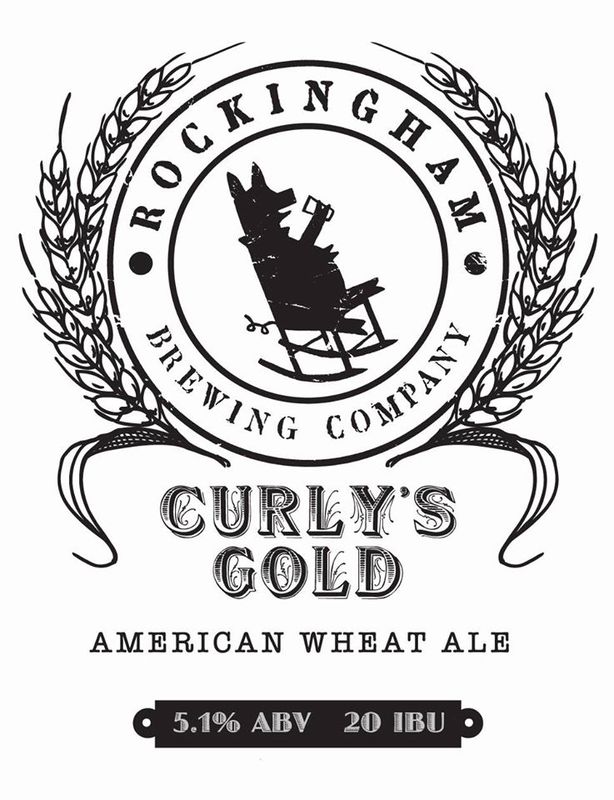 Rockingham Curly's Gold beer Label Full Size