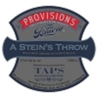 Bruery + Taps A Stein's Throw beer Label Full Size