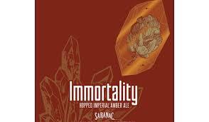 F.X. Matt Saranac High Peaks Immortality Imperial Amber beer Label Full Size