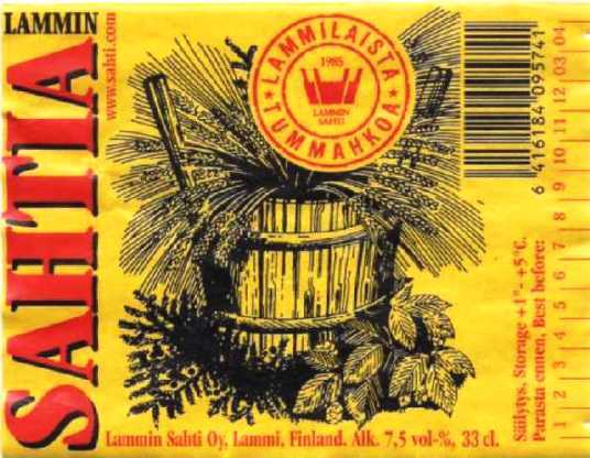 Lammin Sahtia beer Label Full Size