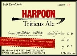 Harpoon Triticus beer Label Full Size