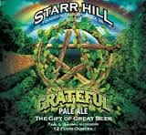 Starr Hill Grateful with Grapefruit Peel beer Label Full Size