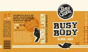 Bitter Sisters Busy Body beer Label Full Size