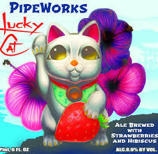 Pipeworks Lucky Cat beer Label Full Size