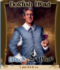 Dogfish Head Black & Blue 2008 beer Label Full Size