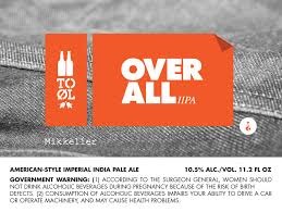 To Øl Overall IIPA beer Label Full Size