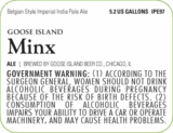 Goose Island Minx beer