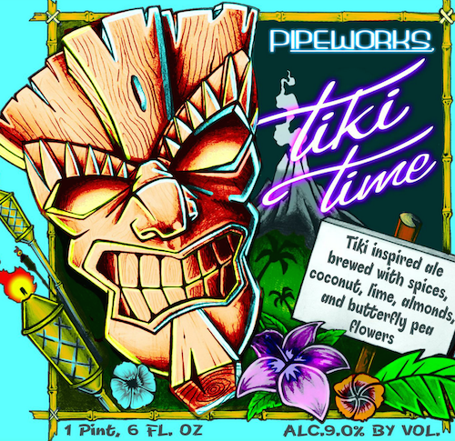 Pipeworks Tiki Time beer Label Full Size