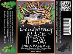 Kaweah Conspiracy Black IPA beer Label Full Size