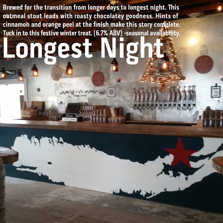 Greenport Harbor Longest Night with Bourbon Chips beer Label Full Size