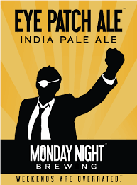 Monday Night Eye Patch with Pacific Jack, Citra, & Galaxy beer Label Full Size
