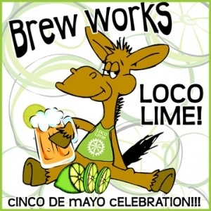 Brew Works Loco Lime beer Label Full Size