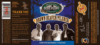 Blue Point Brown Beaver Pilsner beer Label Full Size