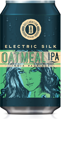 Decleration Electric Silk Oatmeal IPA beer Label Full Size