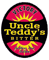 Victory Uncle Teddy's Bitter (cask-conditioned keg) beer Label Full Size